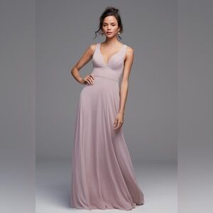 NEW - WATTERS - CAMEO V-NECK DRESS - MINK - SIZE 10